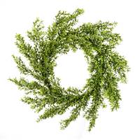30" Green Boxwood Moderne Wreath