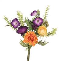 15" Petunia/Mum Mixed Bouquet-Org/Purple