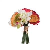 8.5 " Gerb/Hyd/Poppy Bouquet-Cer/Grn/Or