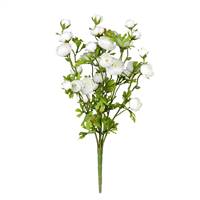 18" White Ranunculus Bush