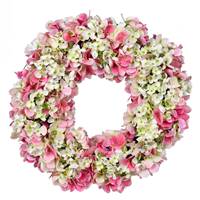 16" Pink Hydrangea Wreath
