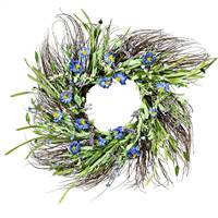24" Purple Daisy Grass Wreath