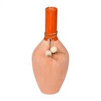 11.25" Brown Twine Terracotta Vase