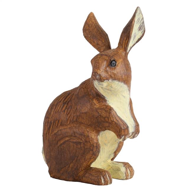 9.25" Brown Rabbit Figurine Polyresin