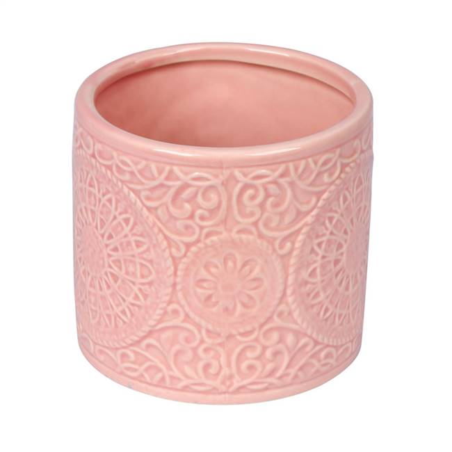 4.25" Sand Pink Ceramic Pot