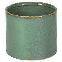 4.25" Pine Green Ceramic Pot
