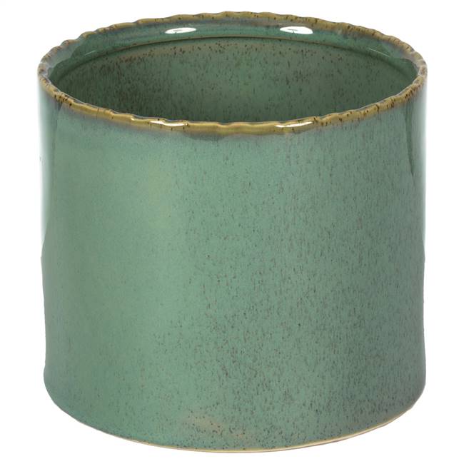 4.25" Pine Green Ceramic Pot