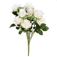 17.5" White Rose Bush