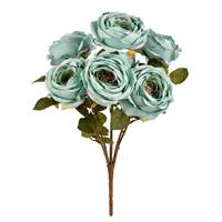 17.5" Powder Blue Rose Bush