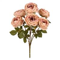 17.5" Taupe Rose Bush