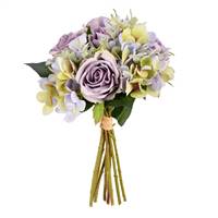 12" Violet Hydrangea Rose Bouquet