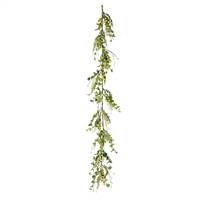 72" Green Fern Berry Eucalyptus Garland