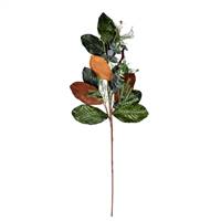 39" Green Magnolia Leaf Spray