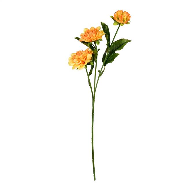 17" Yellow Dahlia Spray 6/Pk