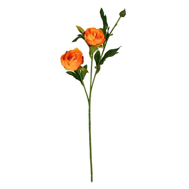 16" Orange Peony Spray 6/Pk