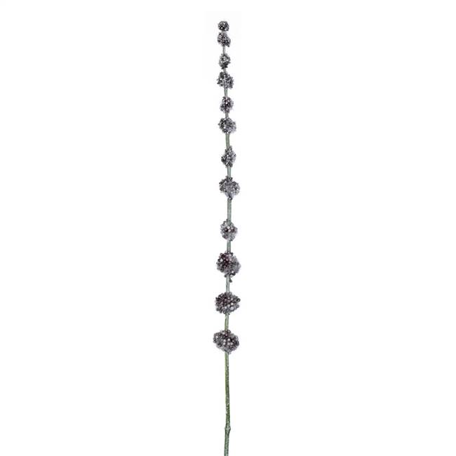 29.5" Gray Lavender Pom Pom Spray 6/Pk