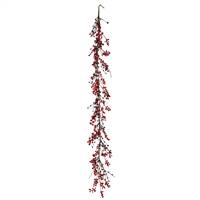 6' Red Snow Berry Garland