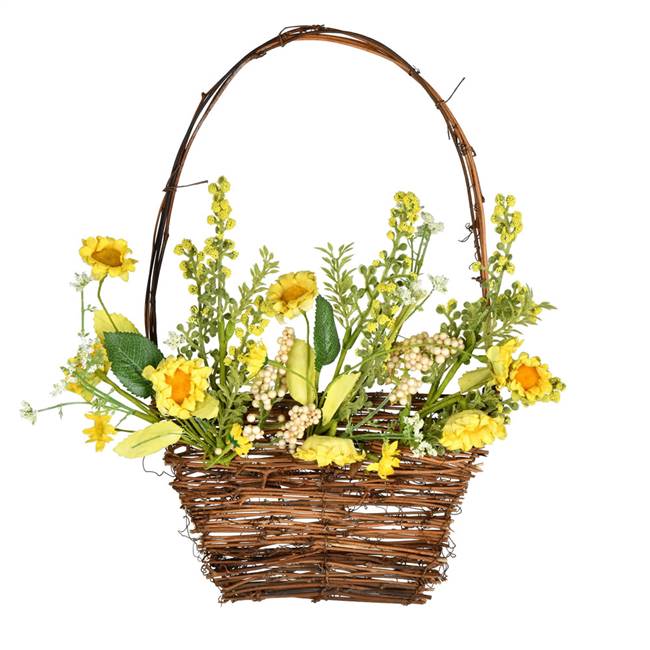 10" x 14" Yellow Sunflower Basket