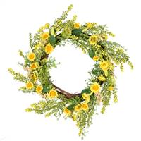 24" Yellow Sunflower Wreath