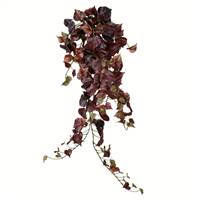 34" Burgundy Grape Leaf Hanging Bush