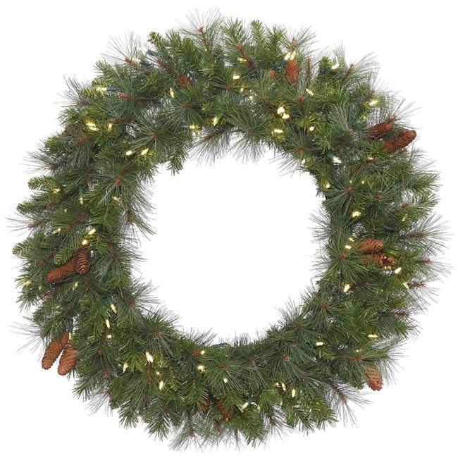 36" Savannah Mixed Wreath DuraLit 100CL