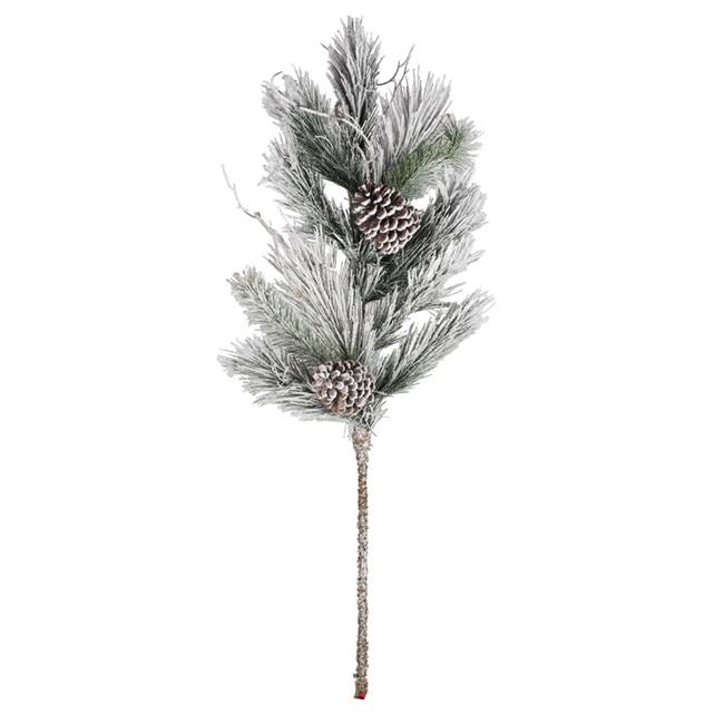 36" Flocked Iceland Pine Spray 14T