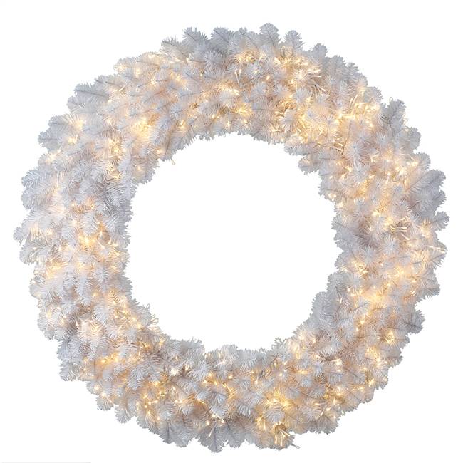 30" White Wreath 8F 3MM 220WW