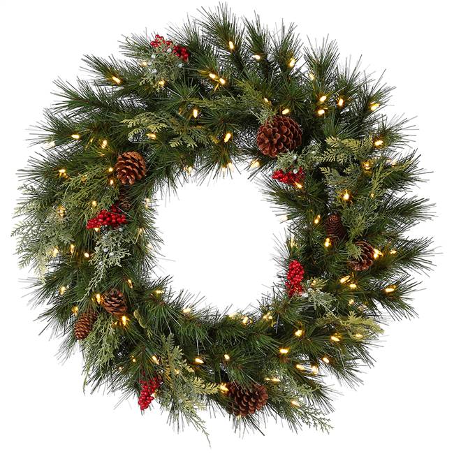 30" Grove Berry Wreath Dura-Lit 100WW