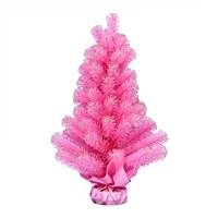 2' x 16" Pink Tinsel Tree 75Tips