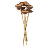 15" Natural Tigela Pod on Stem - 7/Pk