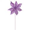 21" Lavender Glitter Poinsettia Spray