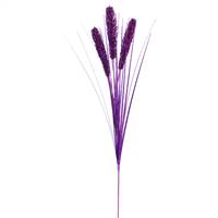 28" Purple Glitter Wheat Spray