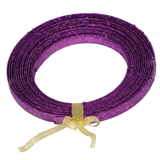 23' X 1/2'' Purple Glitter  Ribbon