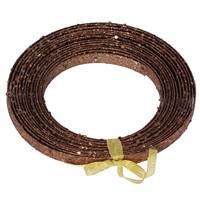 23' X .5" Chocolate Glitter  Ribbon