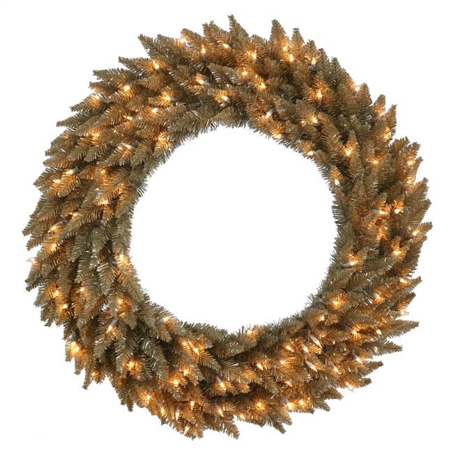48" Ant Champagne Wreath DuraLit 150CL