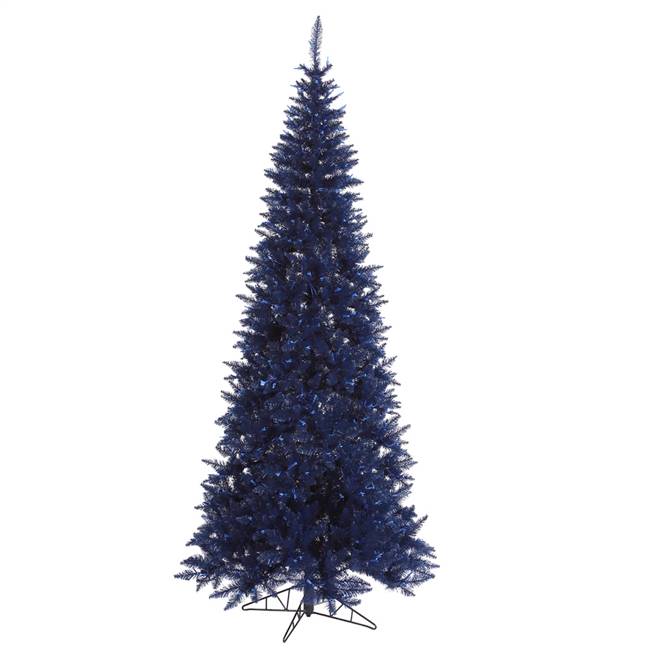 7.5'x40" Navy Blue Slim Fir Tree 1238T