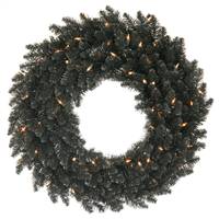 24" Black Fir Wreath 210T