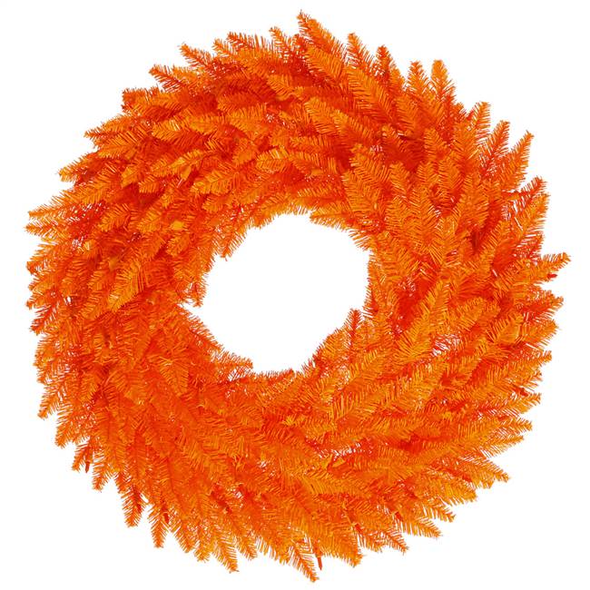 24" Orange Fir Wreath 210T