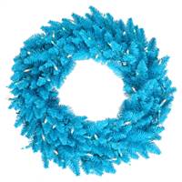 24" Sky Blue Fir Wreath 210T