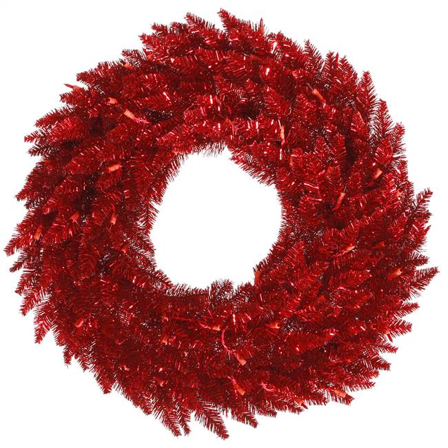 30" Tinsel Red Fir Wreath 260T