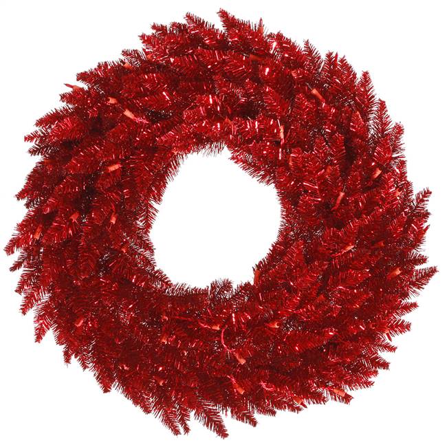 36" Tinsel Red Fir Wreath 320T