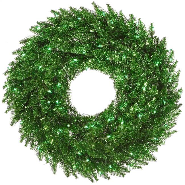 36" Tinsel Green Wreath 100Gn 320T