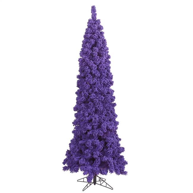 4.5" x 24" Flocked Purple Fir Tree 360T