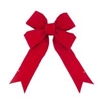 36" x 45" Red Velvet Outdoor Bow 9" Size