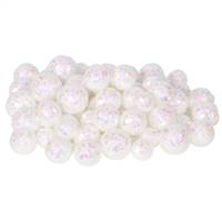 20-25-30MM White Glitt Ball 72/Bag