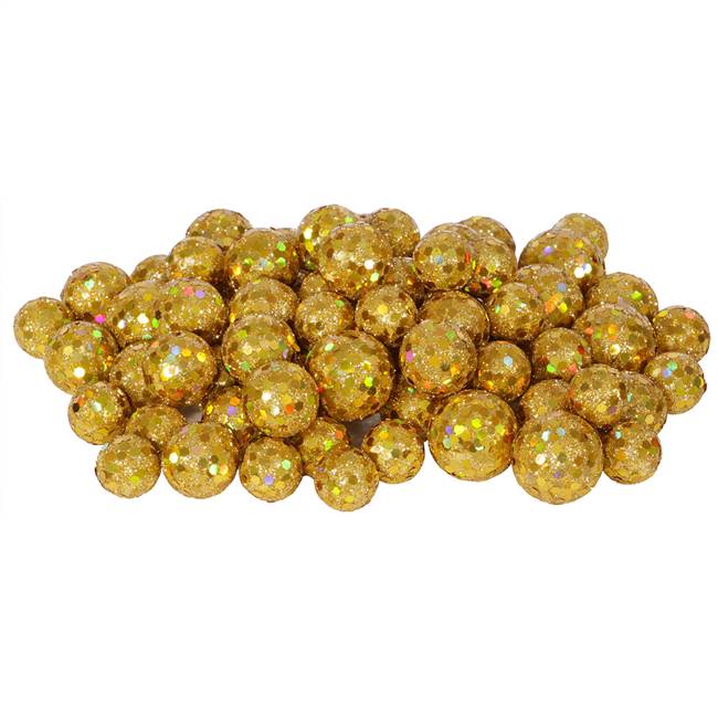 20-25-30MM Gold Glitt Ball 72/Bag