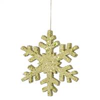 8" Lime Outdoor Glitter Snowflake