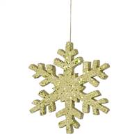 8" Lime Outdoor Glitter Snowflake