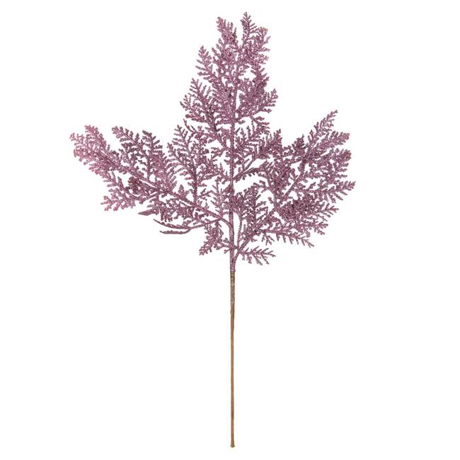 22" Mauve Glitter Cypress Spray 12/Bg