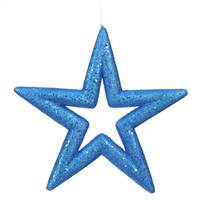 14" Blue Glitter Star Outdoor